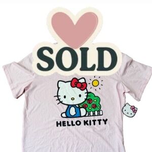 SOLD!! Hello Kitty Light Pink Short Sleeve Tee